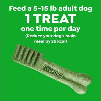 Greenies Teenie Natural Dental Dog Treats – Fresh Mint Flavor, 43 Count