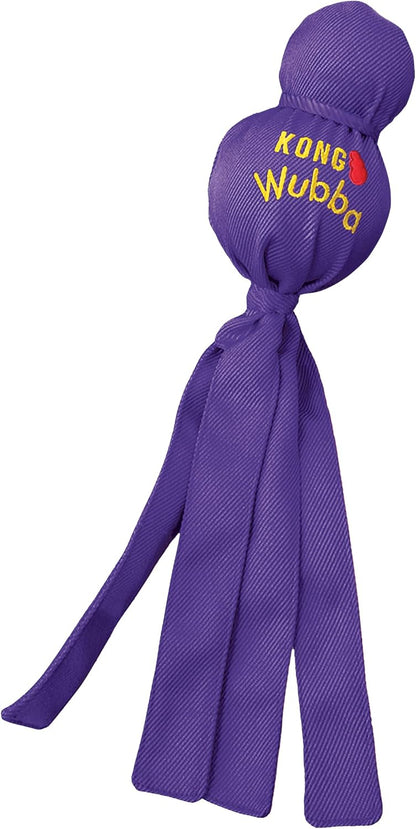 KONG Wubba nylon dog toy with long tails and squeaker