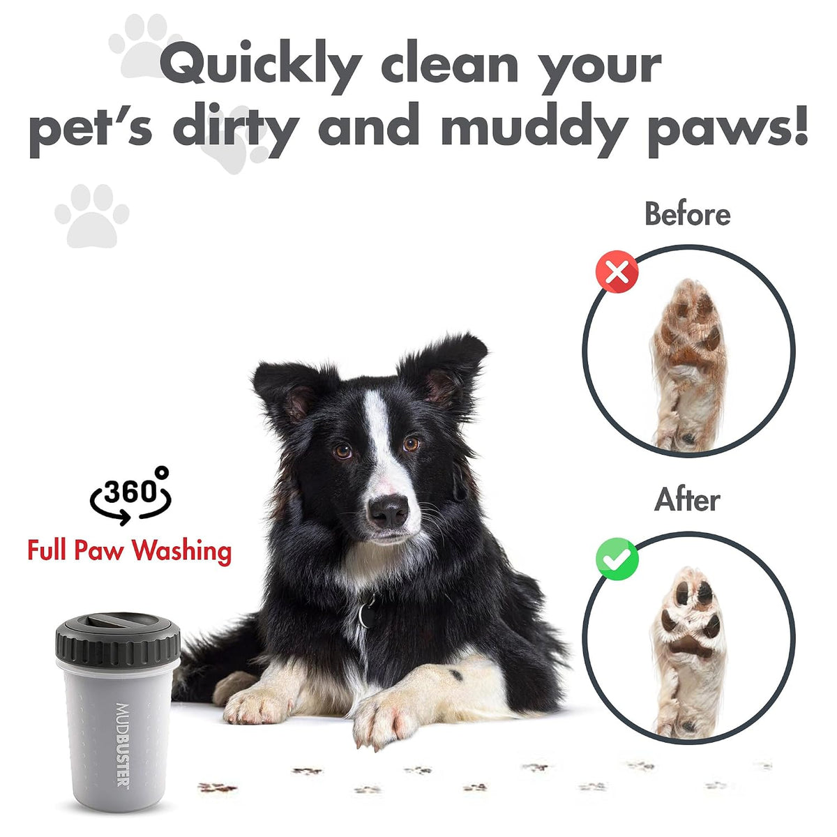 Dexas MudBuster paw washer for muddy paws