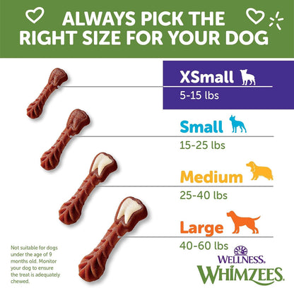 Whimzees Brushzees dental dog chews small 24 count