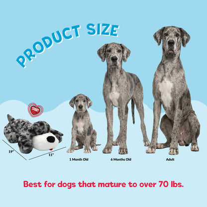 Snuggle Puppy Heartbeat Toy – Calming Comfort Plush for Medium Dogs, Cream