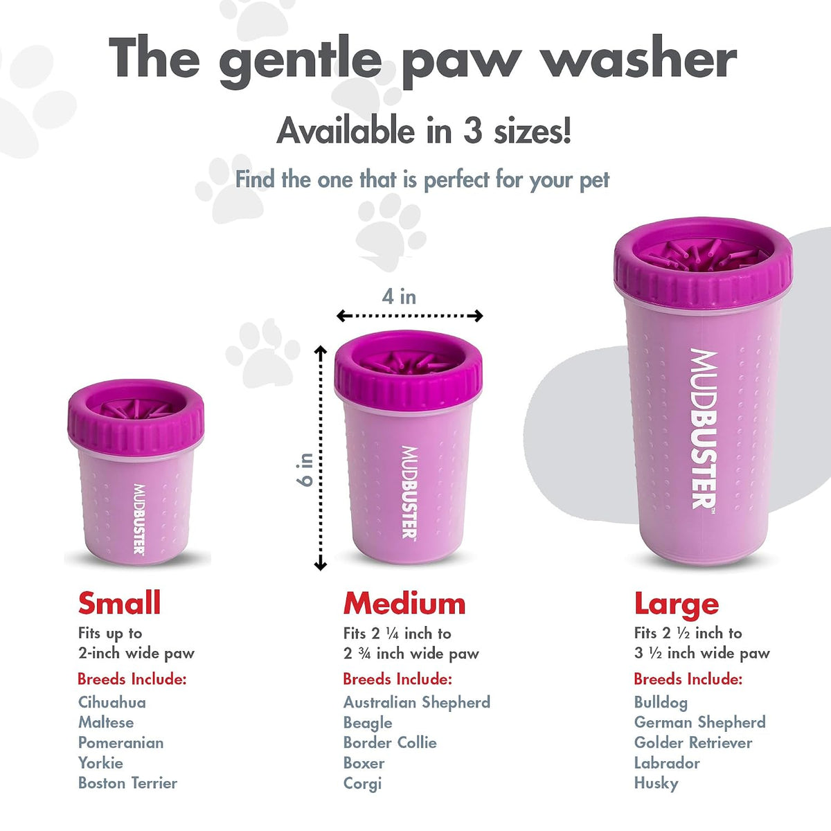 Dexas MudBuster small dog paw cleaner green