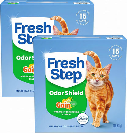 Fresh Step Odor Shield Multi Cat Clumping Cat Litter, 14 lb.