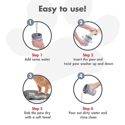 Dexas MudBuster portable paw cleaner with silicone bristles