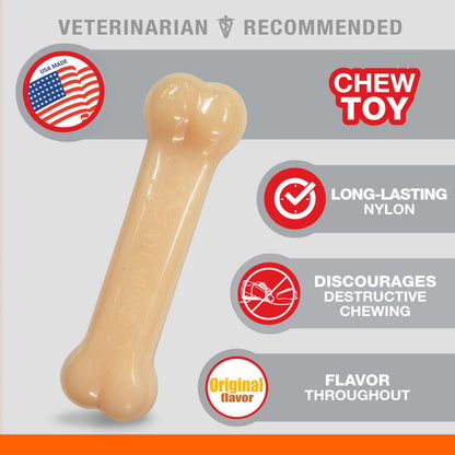 Nylabone Power Chew dog chew toy medium 2-pack bacon and chicken flavor