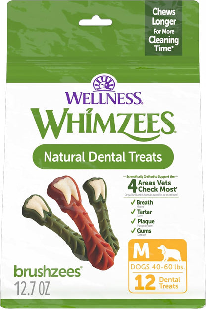 Whimzees Brushzees dental dog chews small 24 count