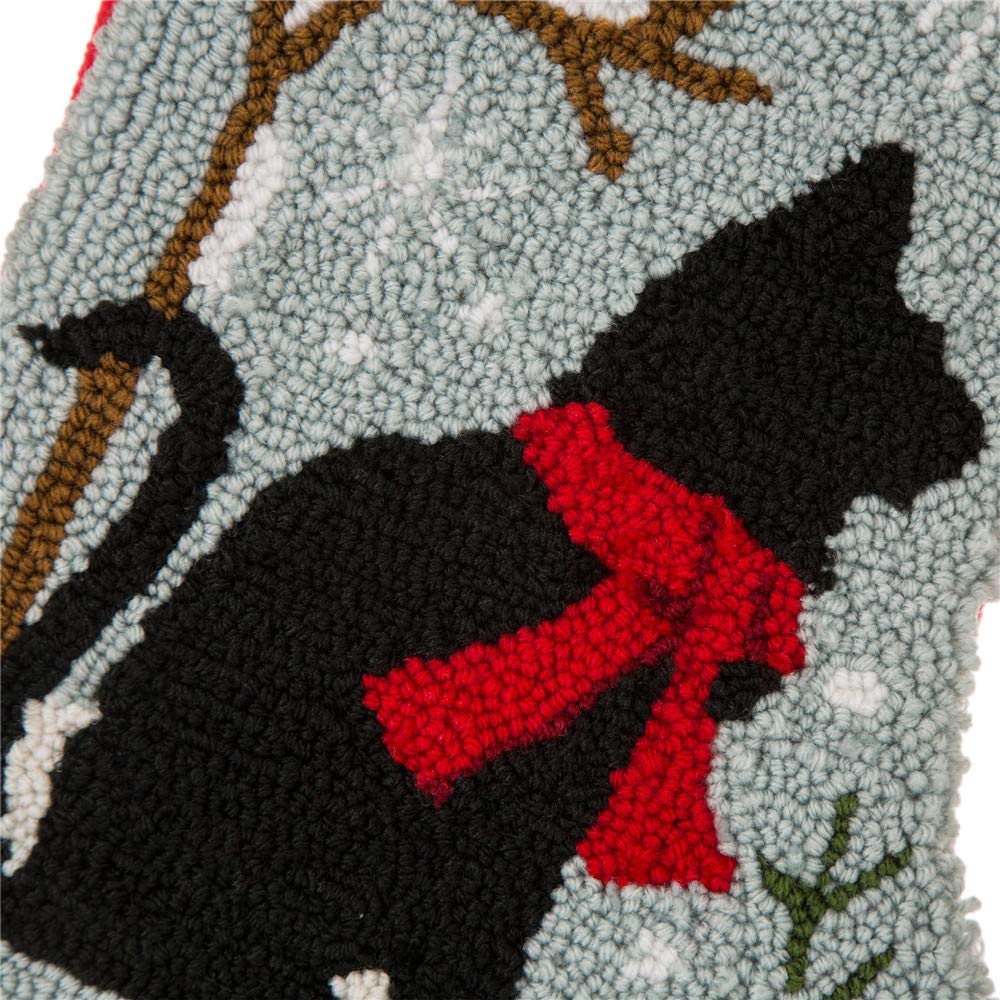 Glitzhome LED Christmas Stockings – 21" Embroidered Linen Stockings, 2-Pack