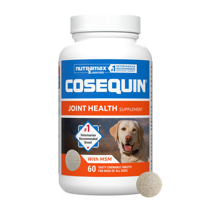 Nutramax Cosequin Joint Health Supplement for Dogs with MSM & HA, 250 Chew Tablets