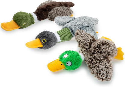 Best Pet Supplies Crinkle Duck Dog Toy – Blue, No Stuffing