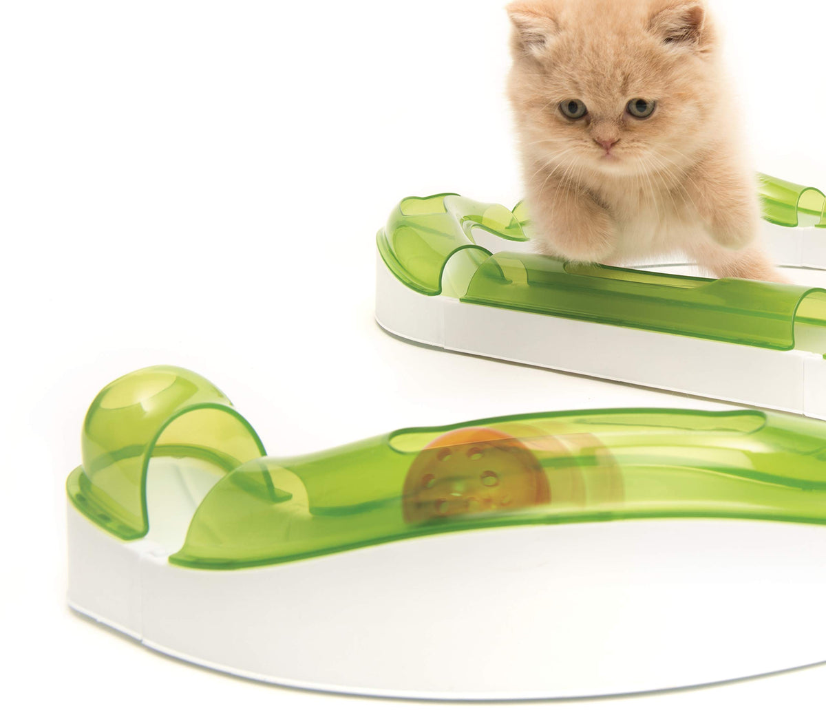 Catit ball track cat toy with peek-a-boo openings