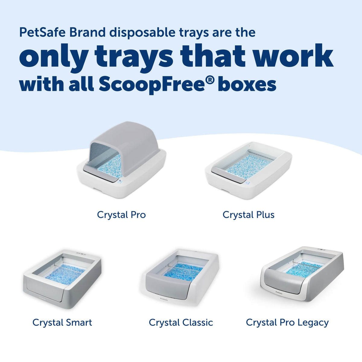 PetSafe ScoopFree Lavender Crystal Disposable Cat Litter Trays, 4-Pack