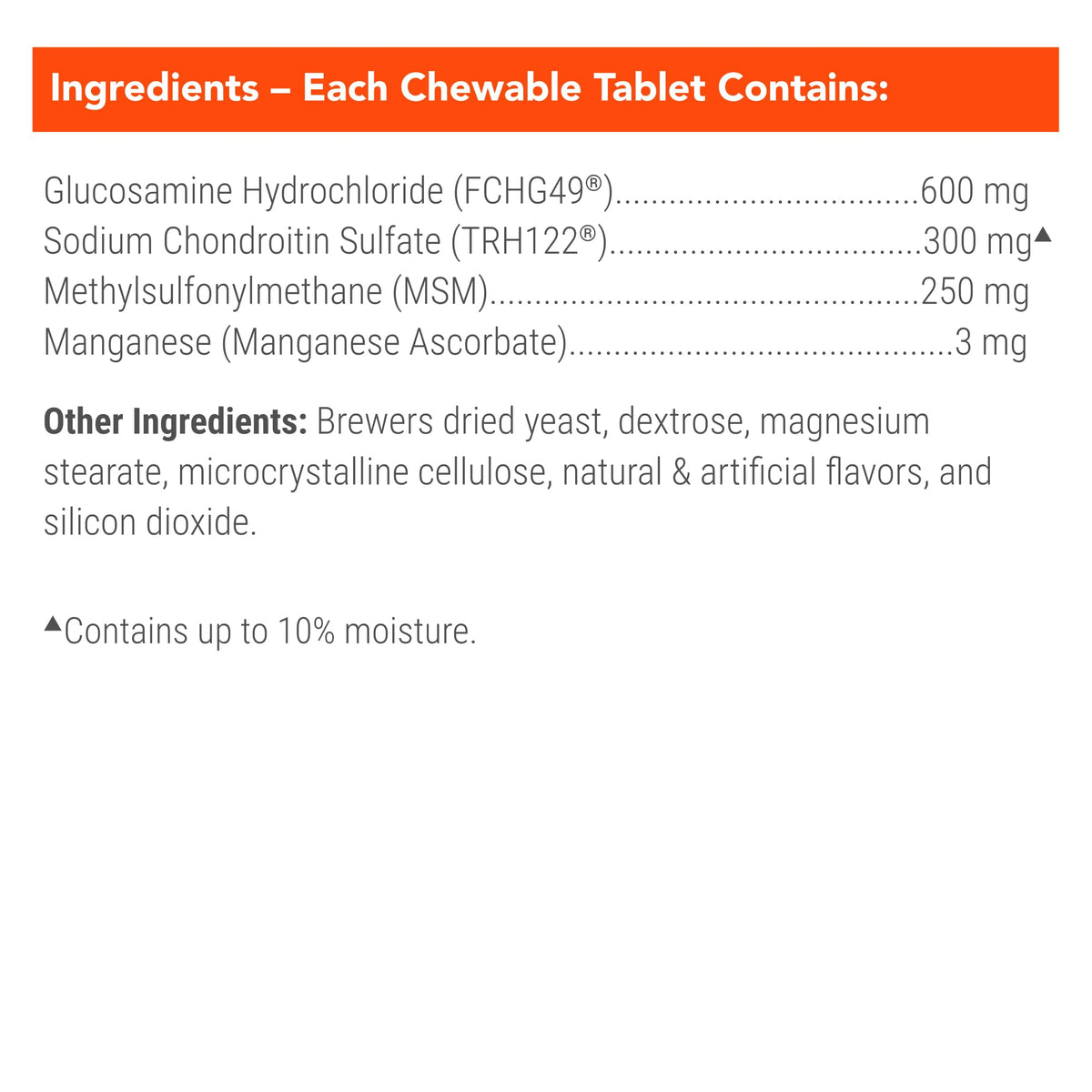 Nutramax Cosequin Joint Health Supplement for Dogs with MSM & HA, 250 Chew Tablets
