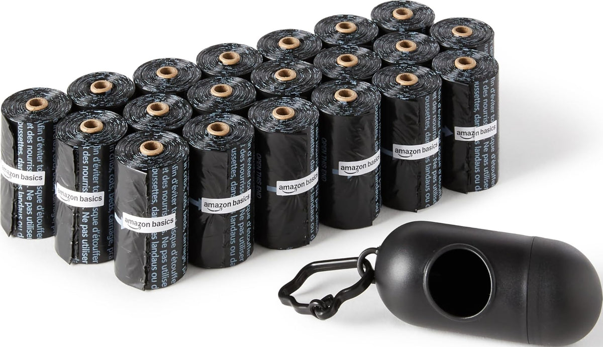 Amazon Basics Leak-Proof Dog Poop Bags with Dispenser, 900 Count