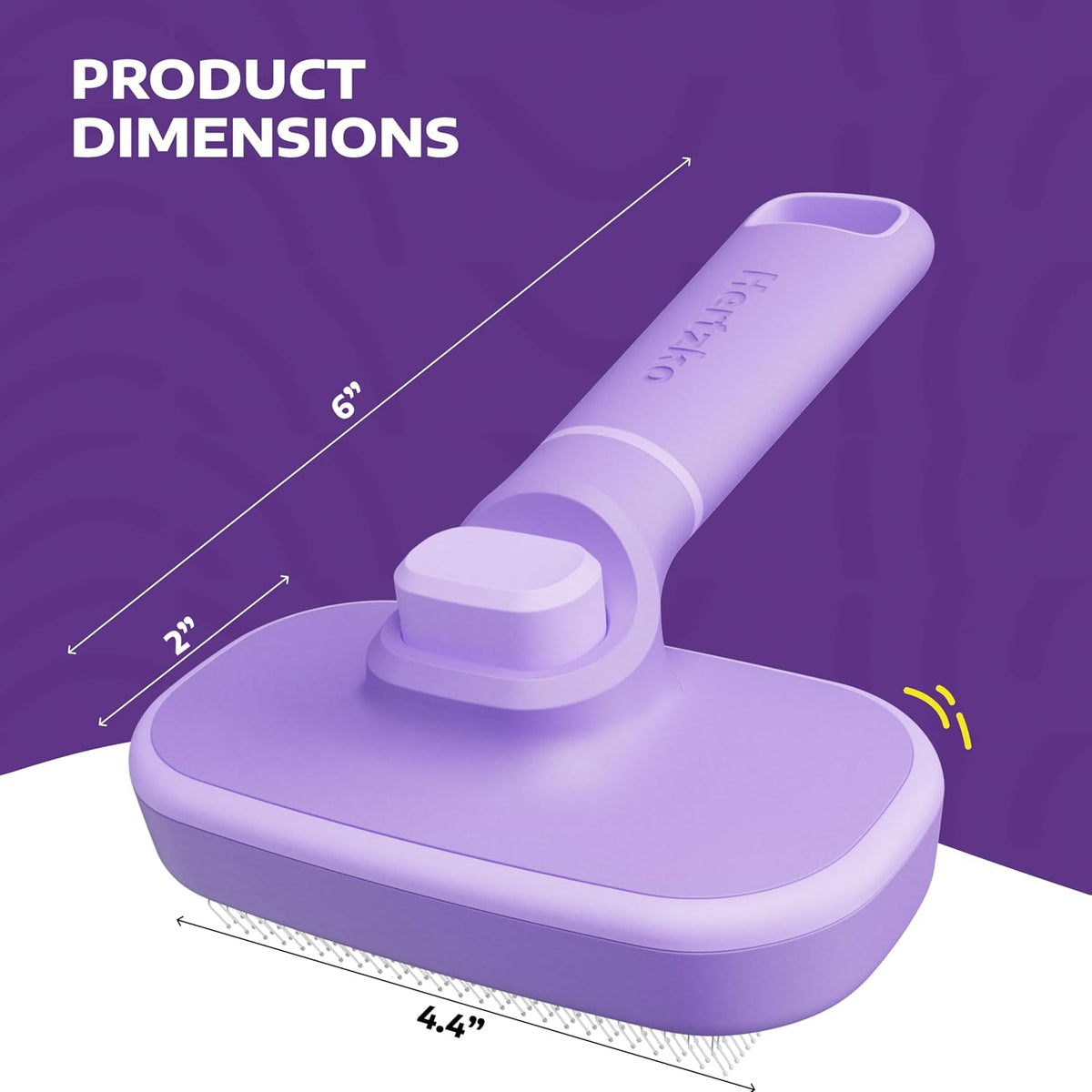 Hertzko slicker brush self-cleaning grooming tool