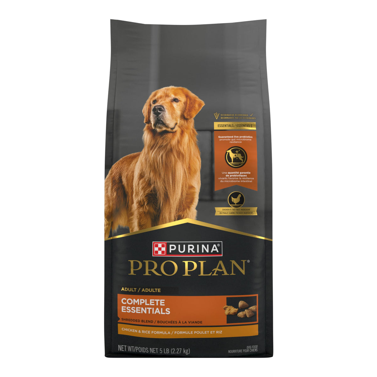 Purina Pro Plan Complete Essentials Chicken & Rice Dry Dog Food, 35 lb