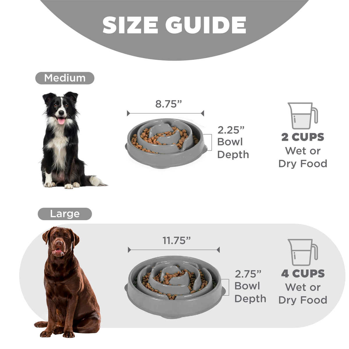 Slow Feeder Dog Bowl Blue – lifestyle close view