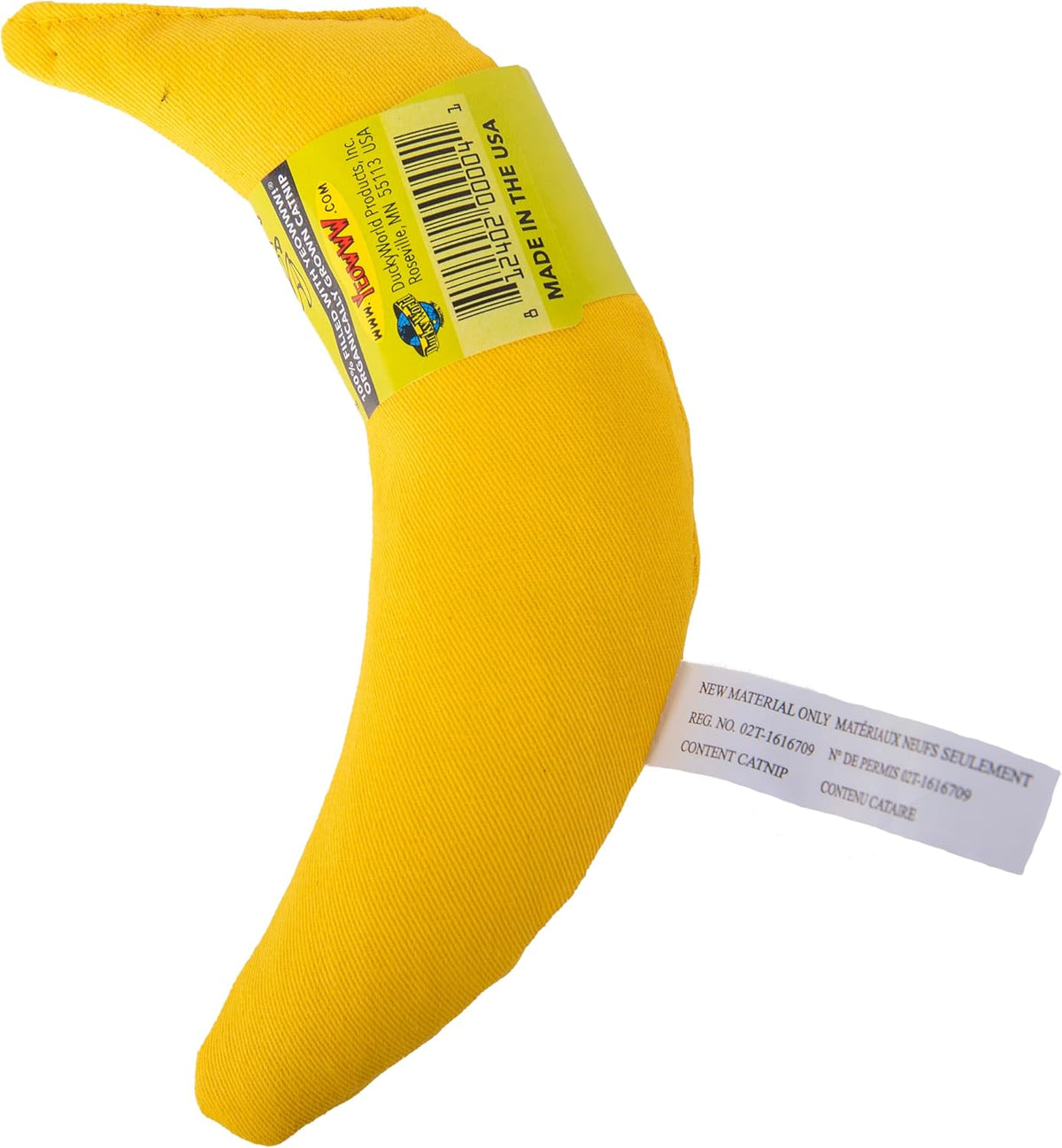 Yeowww! Catnip Banana cat toy - pure organic catnip, no fillers