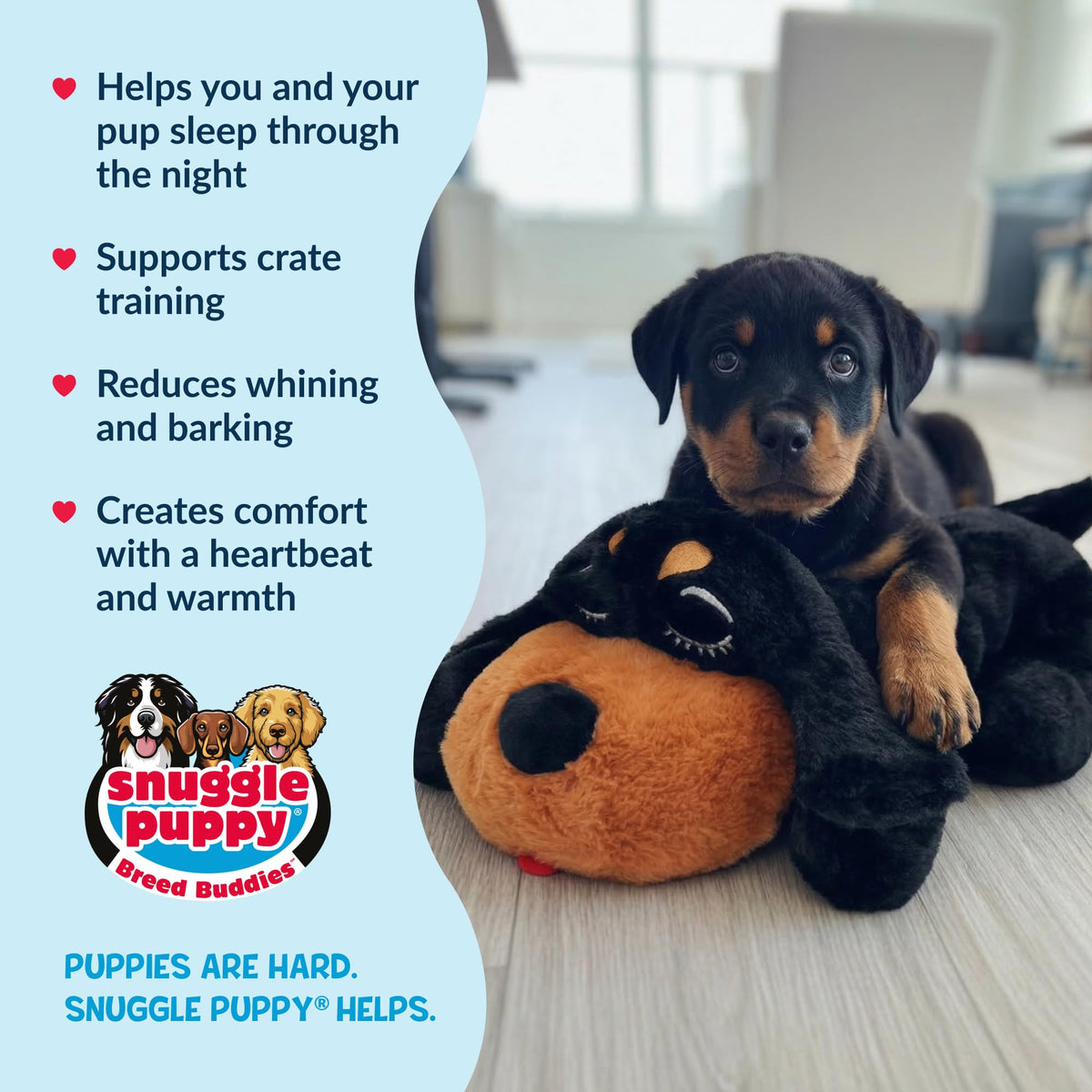 Snuggle Puppy Heartbeat Toy – outdoor setting view