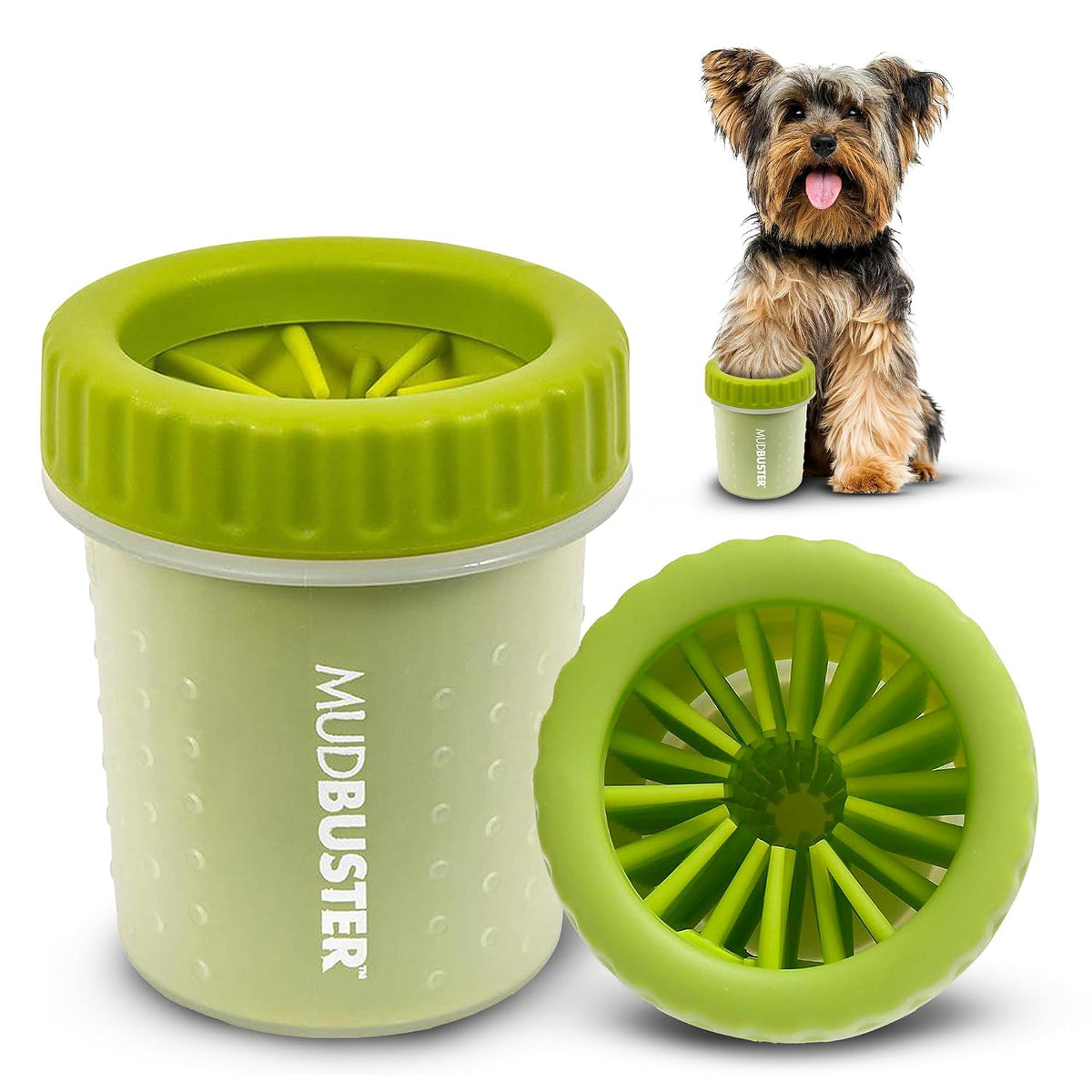 Dexas MudBuster small dog paw cleaner green