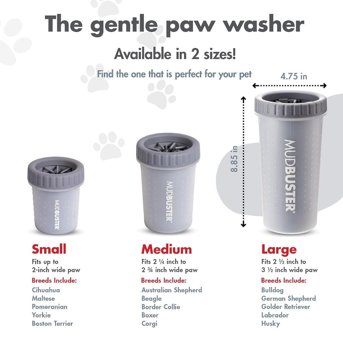 Dexas MudBuster paw washer for muddy paws