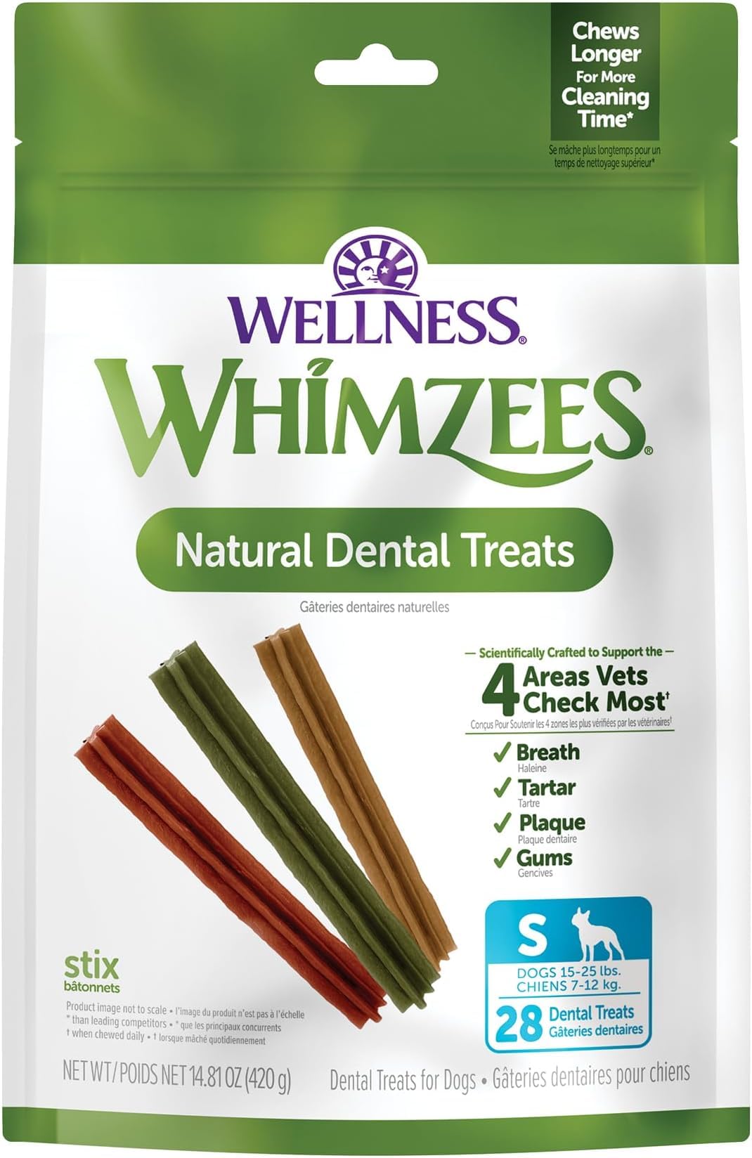WHIMZEES Holiday Dog Dental Treats – Medium, 6 Count