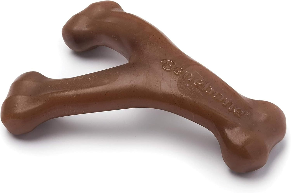 Benebone Wishbone dog chew - curved wishbone shape for an easy paw grip