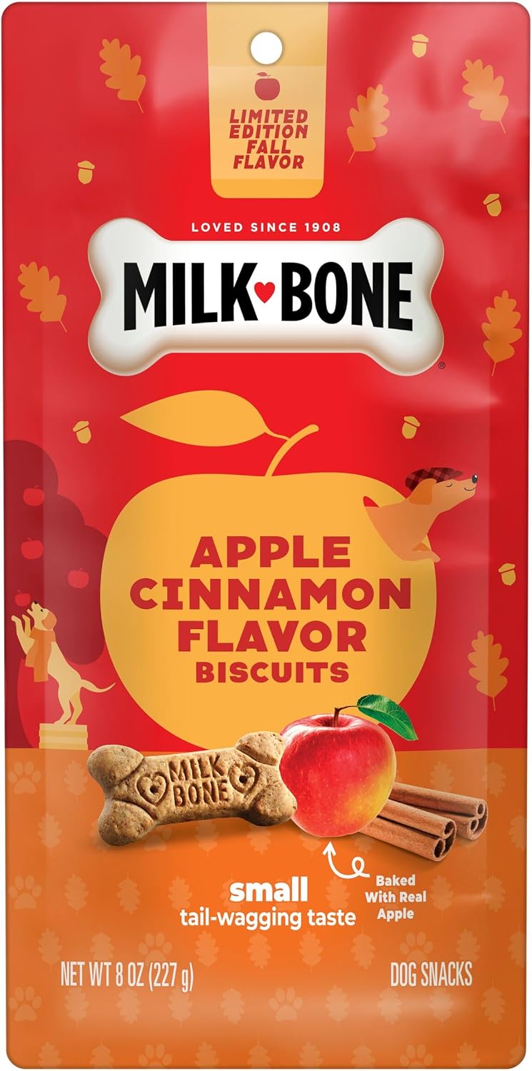 Milk-Bone Apple Cinnamon Flavor Biscuits pouch, 8 oz
