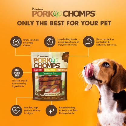 Pork Chomps Pork Skin Twists – scale view