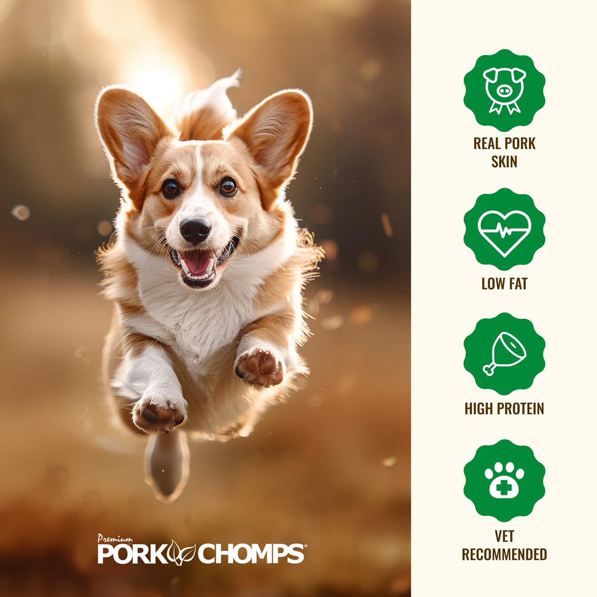 Pork Chomps Pork Skin Twists – back view