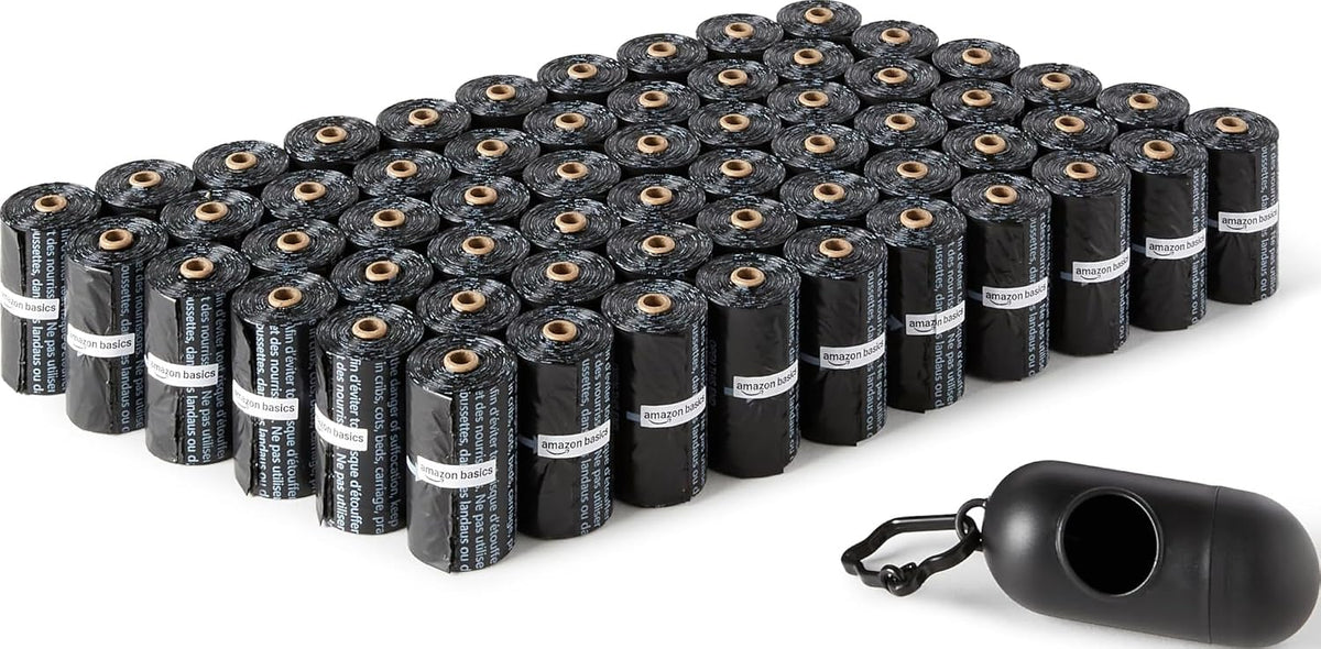 Amazon Basics Leak-Proof Dog Poop Bags with Dispenser, 900 Count