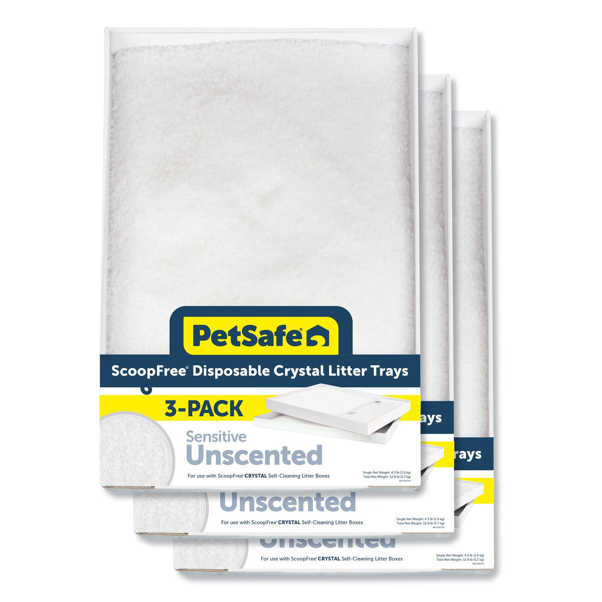 PetSafe ScoopFree Lavender Crystal Disposable Cat Litter Trays, 4-Pack