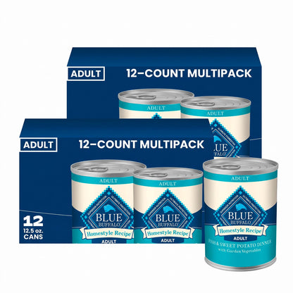 Blue Buffalo Homestyle Recipe Wet Dog Food Variety Pack, 6 Count
