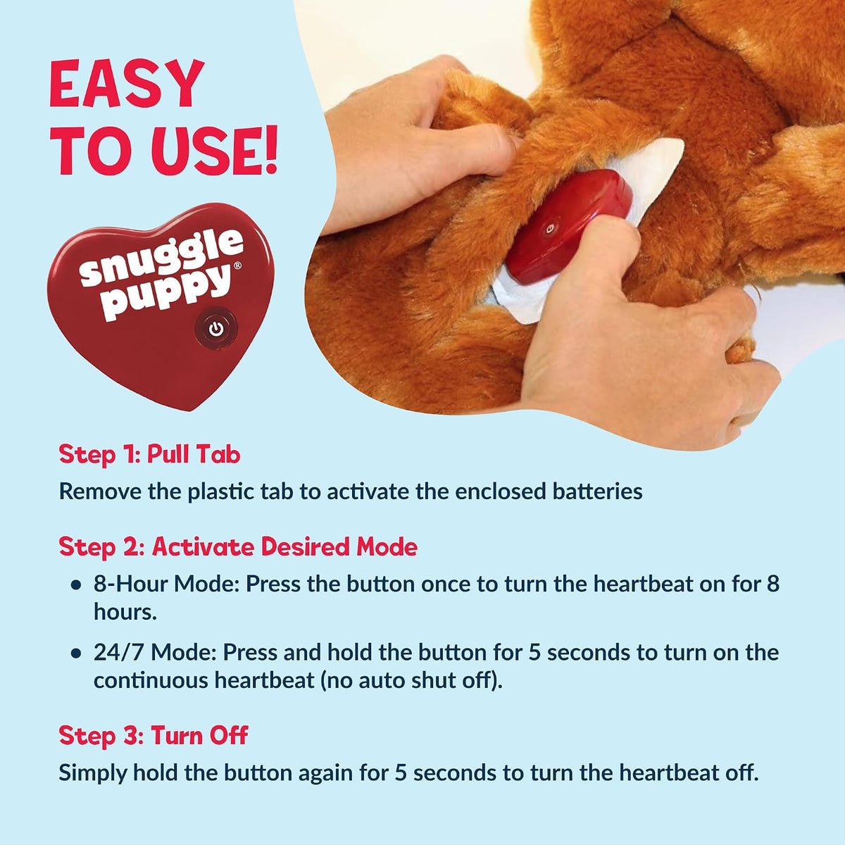 Snuggle Puppy Heartbeat Toy – Calming Comfort Plush for Medium Dogs, Cream