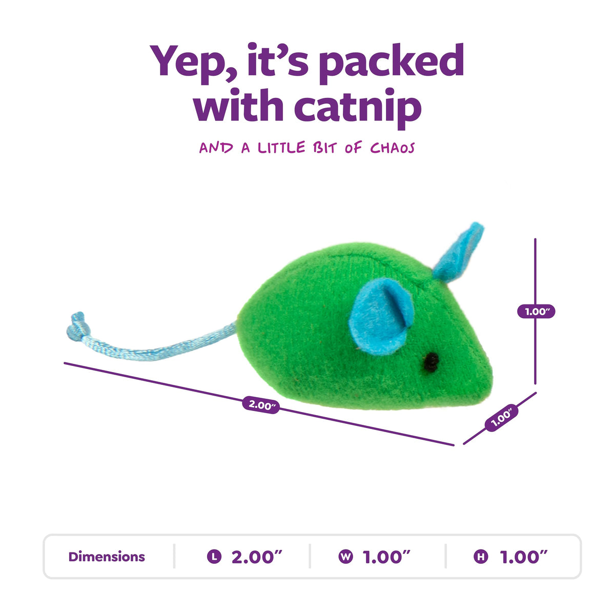 SmartyKat Skitter Critters plush catnip mouse toy for batting and chasing