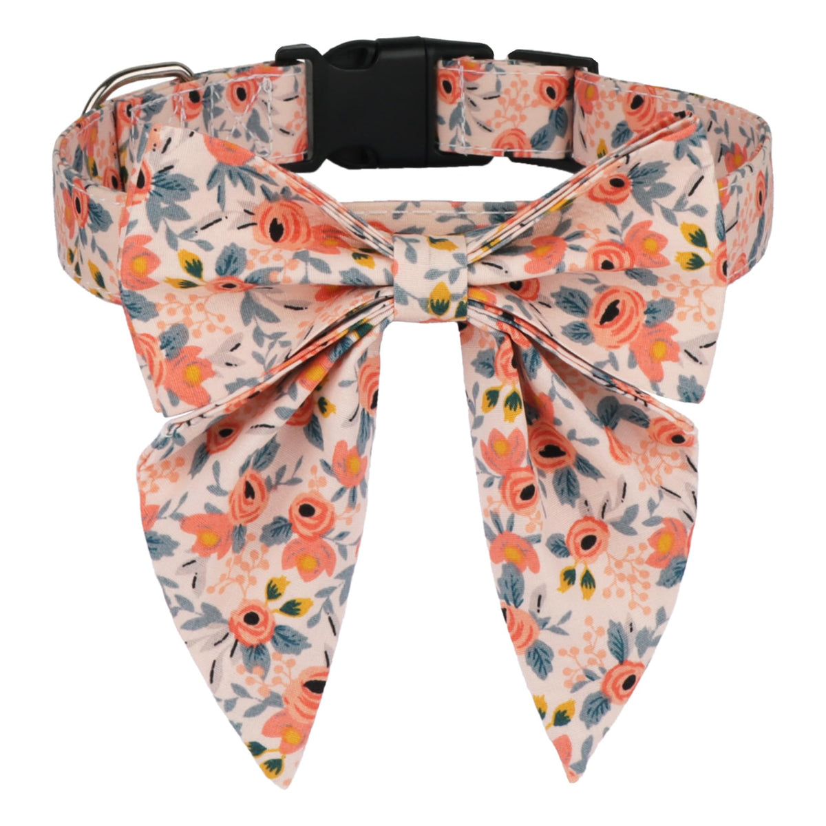 ADOGGYGO Christmas Dog Collar with Bow – Red & Green Plaid Cotton Dog Collar