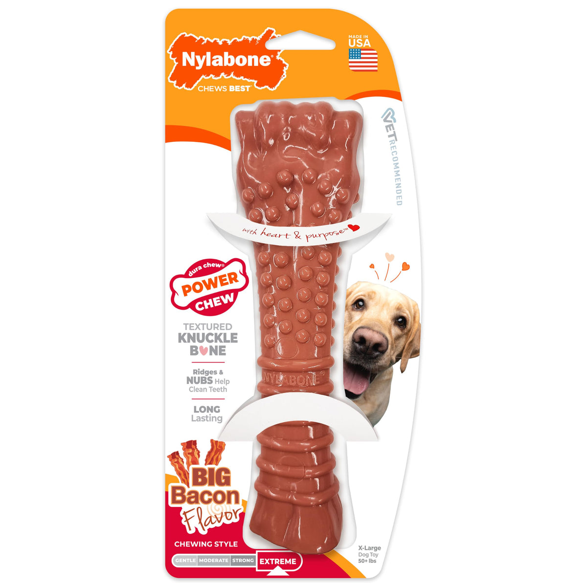 Nylabone Power Chew original bone made in the USA for medium dogs