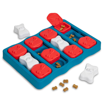Dog solving the Nina Ottosson Dog Brick puzzle