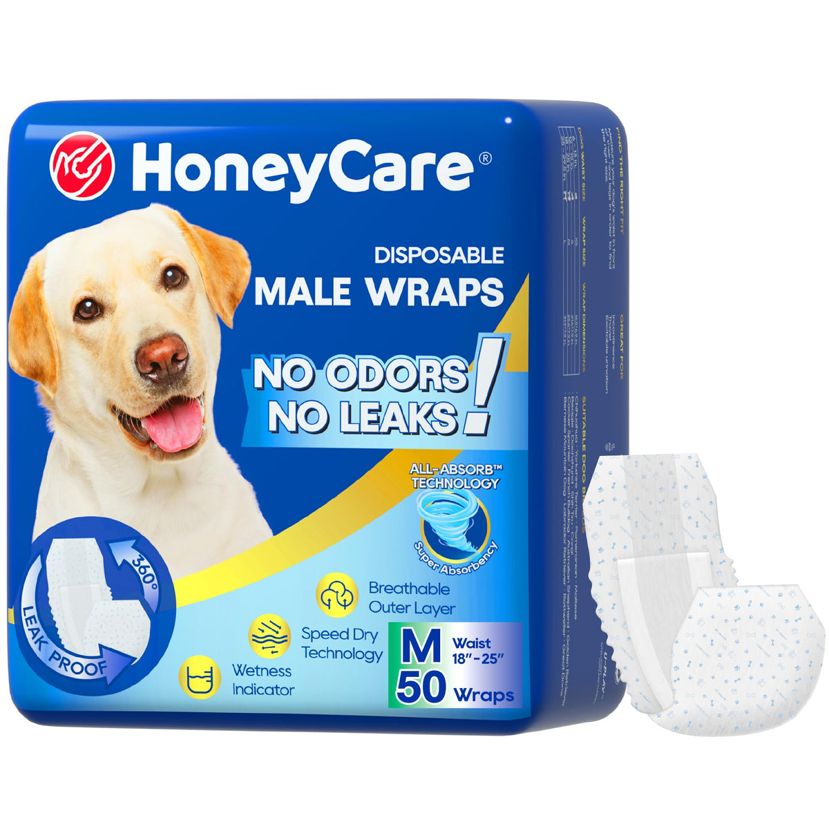 Male Dog Wraps Disposable – side view