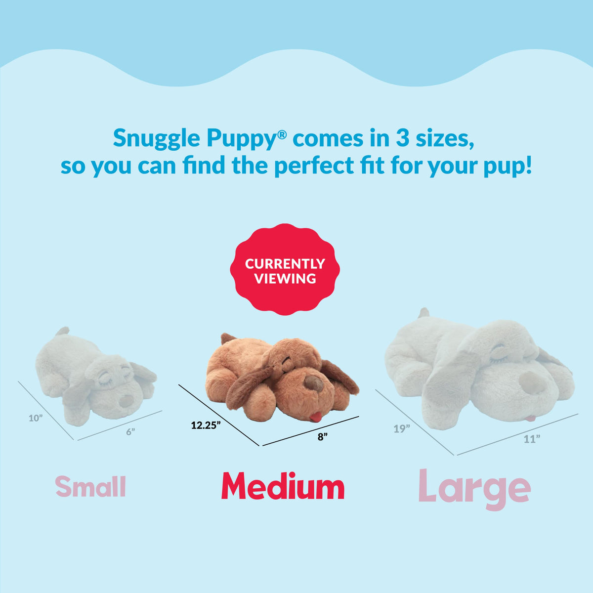 Snuggle Puppy Heartbeat Toy – Calming Comfort Plush for Medium Dogs, Cream