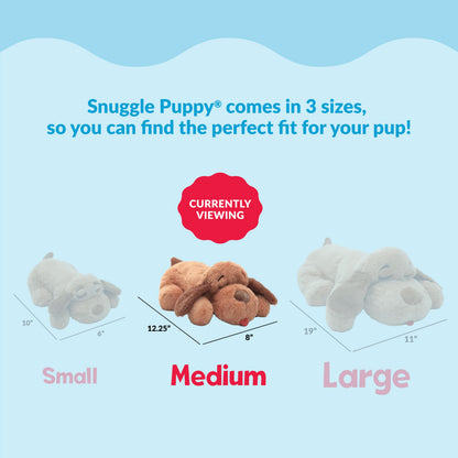 Snuggle Puppy Heartbeat Toy – Calming Comfort Plush for Medium Dogs, Cream