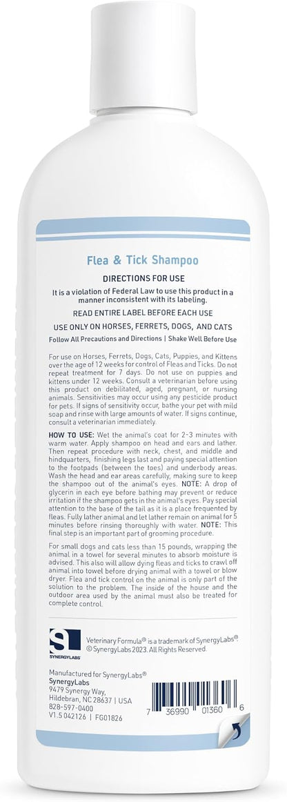Veterinary Formula Flea & Tick Shampoo for Dogs and Cats, 16 oz