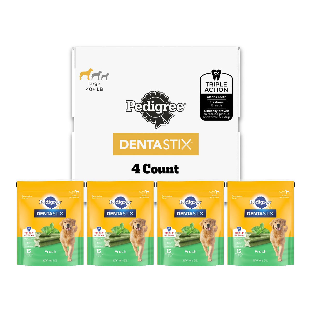 Pedigree Dentastix Large Dog Treats – scale view