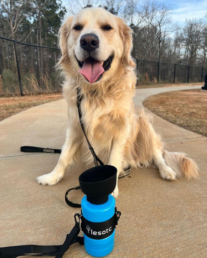 lesotc dog water bottle light blue travel squeeze bottle