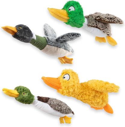 Best Pet Supplies Crinkle Duck Dog Toy – Blue, No Stuffing