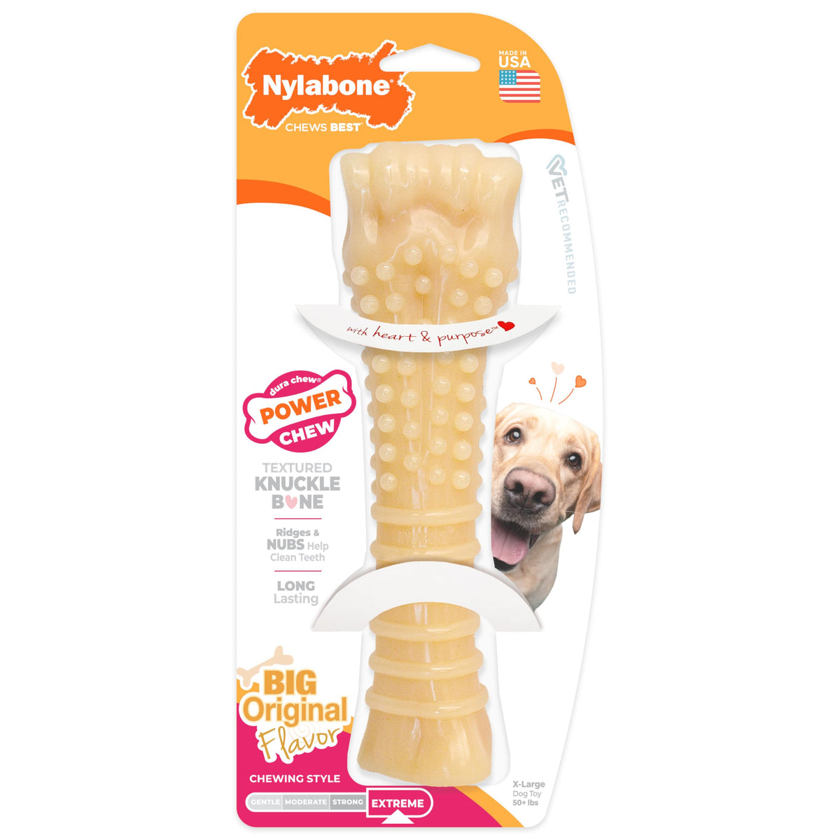 Nylabone Power Chew durable nylon bone for aggressive chewers