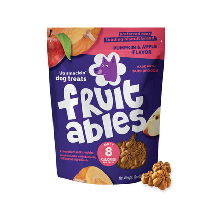Fruitables Pumpkin & Blueberry Low-Calorie Baked Dog Treats, 12 oz
