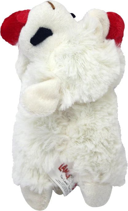 Multipet Holiday Lamb Chop – 10.5" Plush Squeaky Dog Toy with Reindeer Antlers