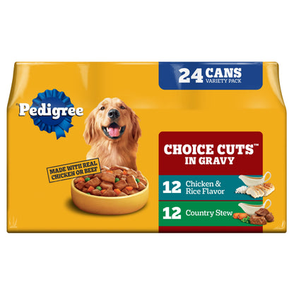 Pedigree Choice Cuts Beef Stew – close-up detail view