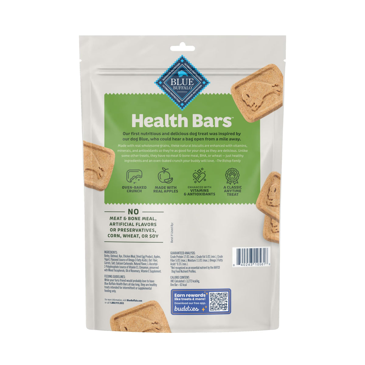 Blue Buffalo Health Bars Apple & Yogurt Dog Biscuits, 3.5 lb