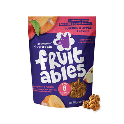 Fruitables Pumpkin & Blueberry Low-Calorie Baked Dog Treats, 12 oz